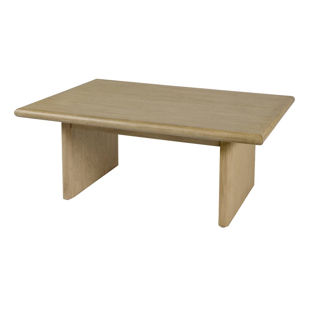 Halmstad 42 in. W Rectangular Wood Coffee Table, Light Brown. Picture 1