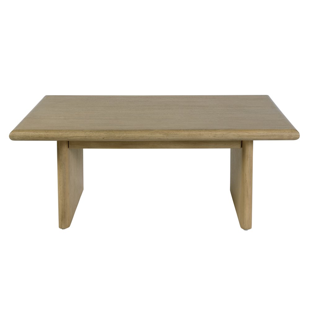 Halmstad 42 in. W Rectangular Wood Coffee Table, Light Brown. Picture 4