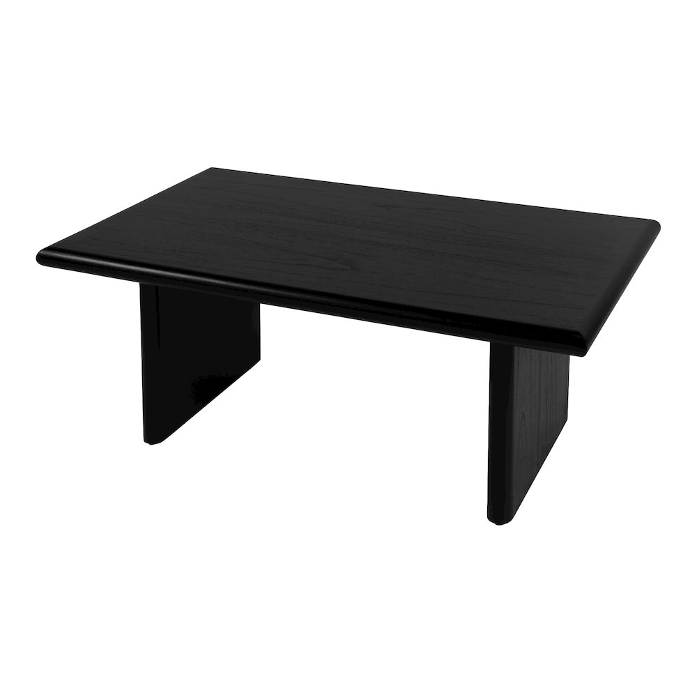 Halmstad 42 in. W Rectangular Wood Coffee Table, Black. Picture 1