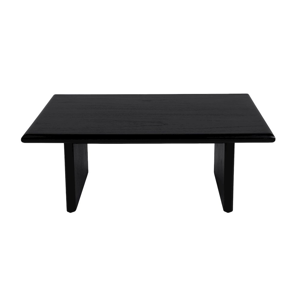 Halmstad 42 in. W Rectangular Wood Coffee Table, Black. Picture 4