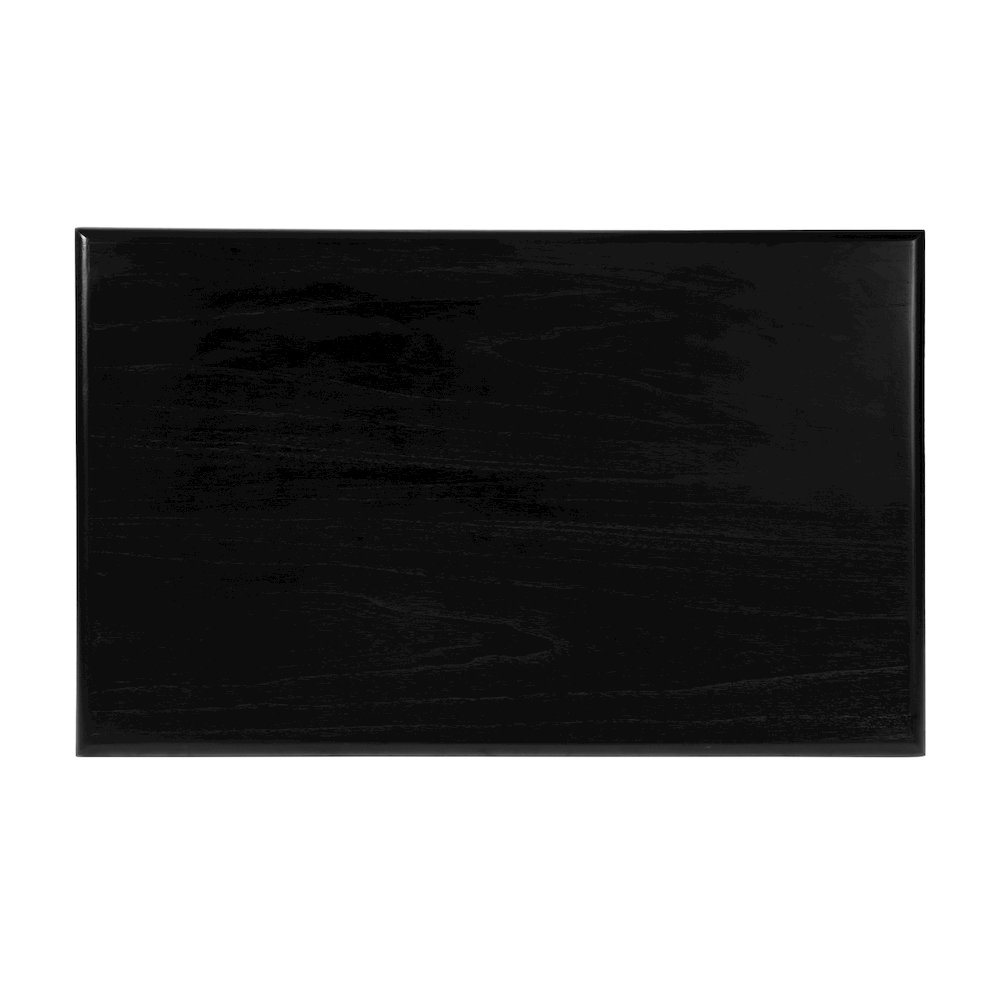 Halmstad 42 in. W Rectangular Wood Coffee Table, Black. Picture 7