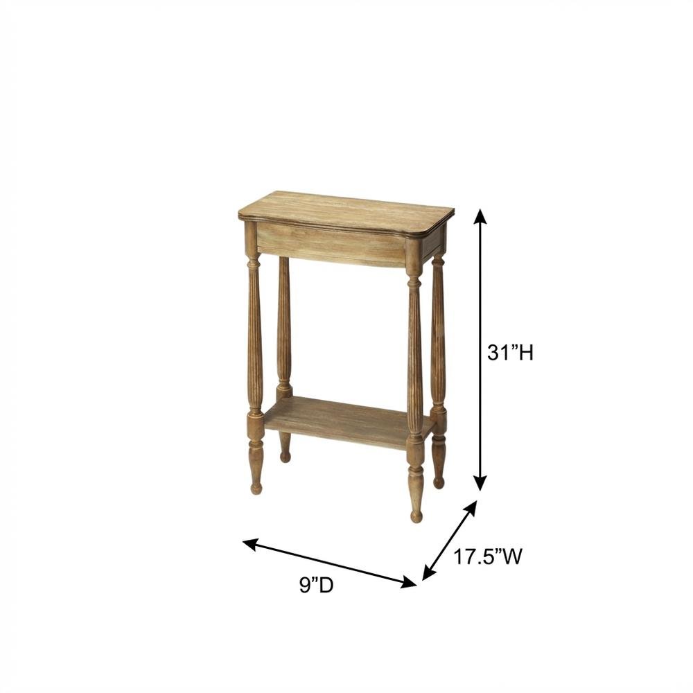 Distressed Console Table with 4 Legs, Transitional Entryway Sofa Table, Brown. Picture 4