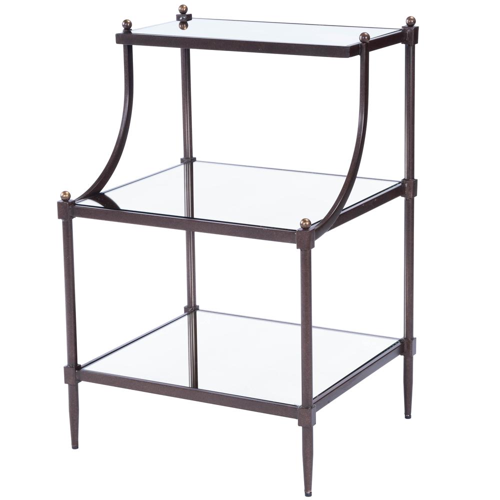 Peninsula Mirrored & Side Table, Bronze. Picture 1