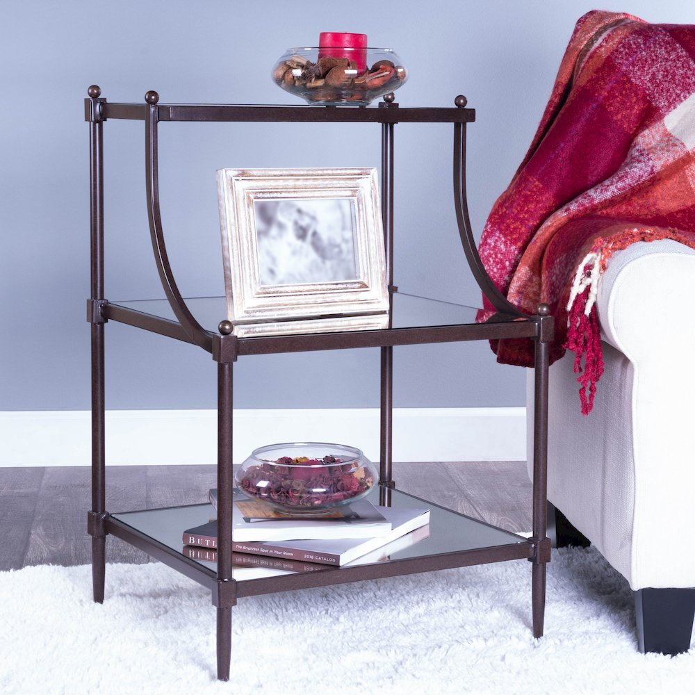 Peninsula Mirrored & Side Table, Bronze. Picture 12