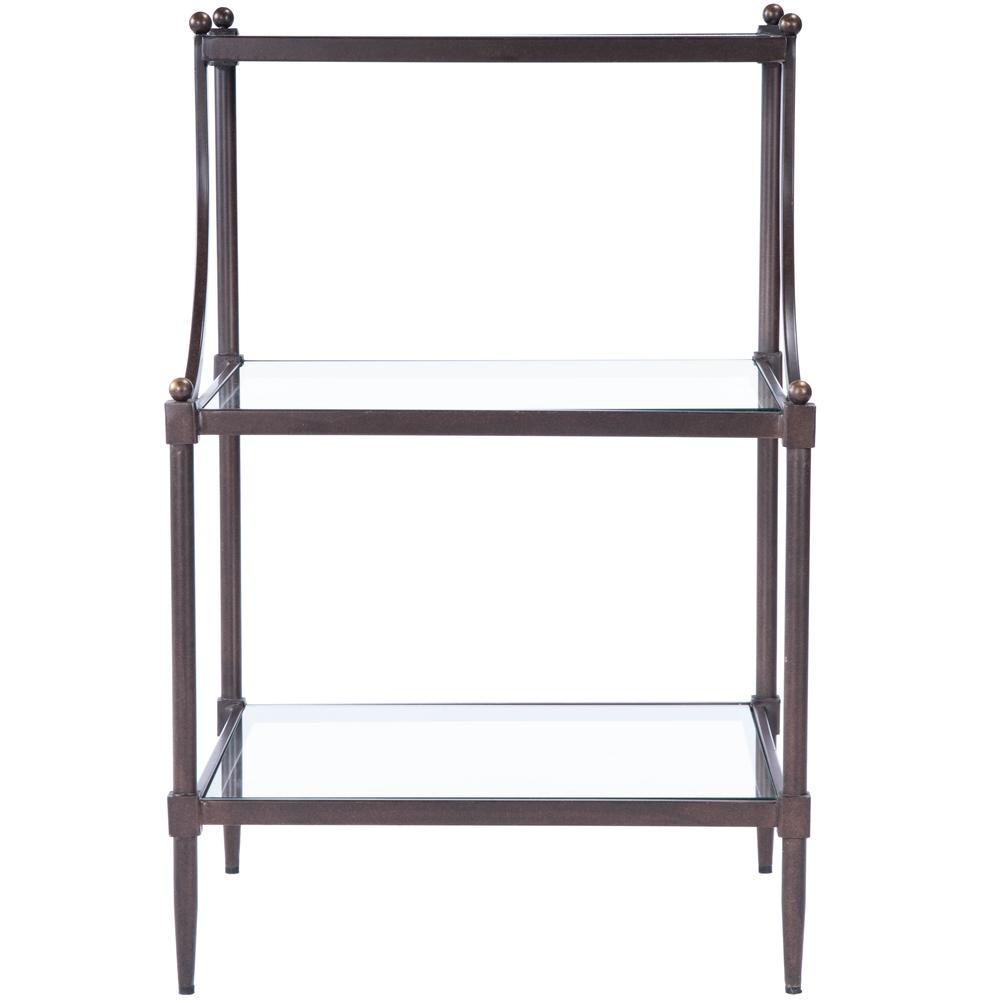 Peninsula Metal & Glass Side Table, Bronze. Picture 2