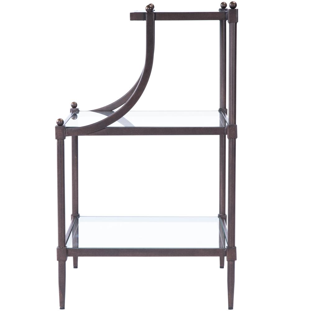 Peninsula Metal & Glass Side Table, Bronze. Picture 3