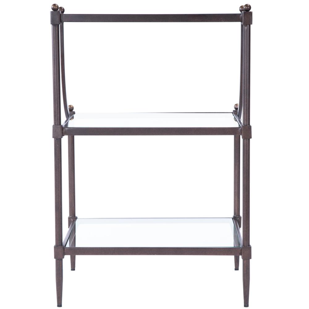 Peninsula Metal & Glass Side Table, Bronze. Picture 4