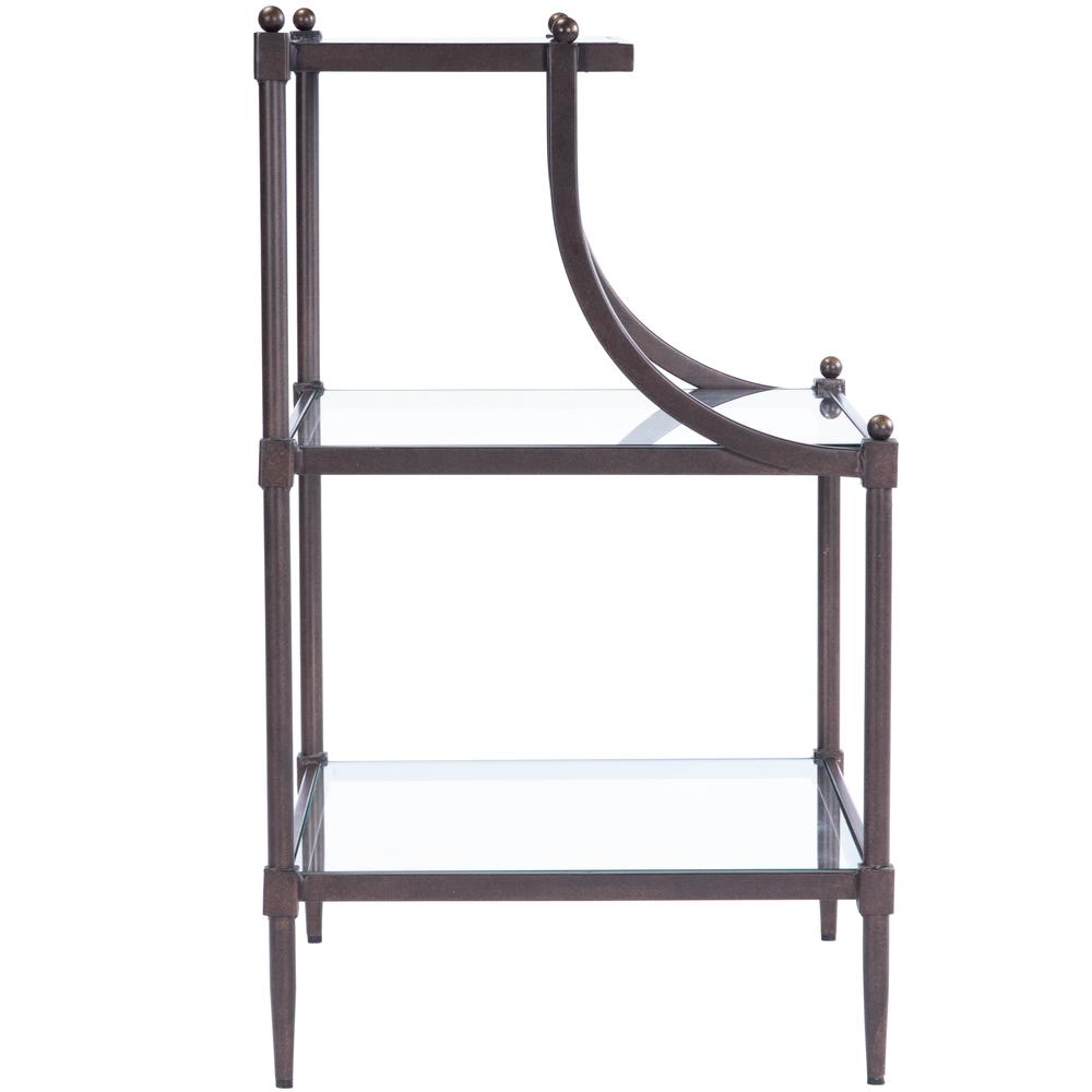 Peninsula Metal & Glass Side Table, Bronze. Picture 5
