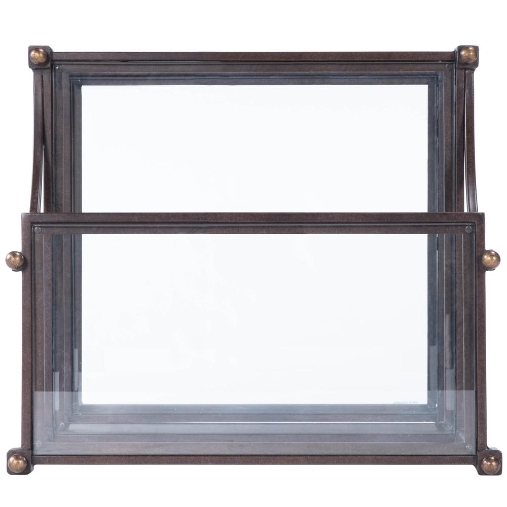 Peninsula Metal & Glass Side Table, Bronze. Picture 6