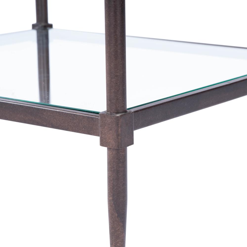 Peninsula Metal & Glass Side Table, Bronze. Picture 7