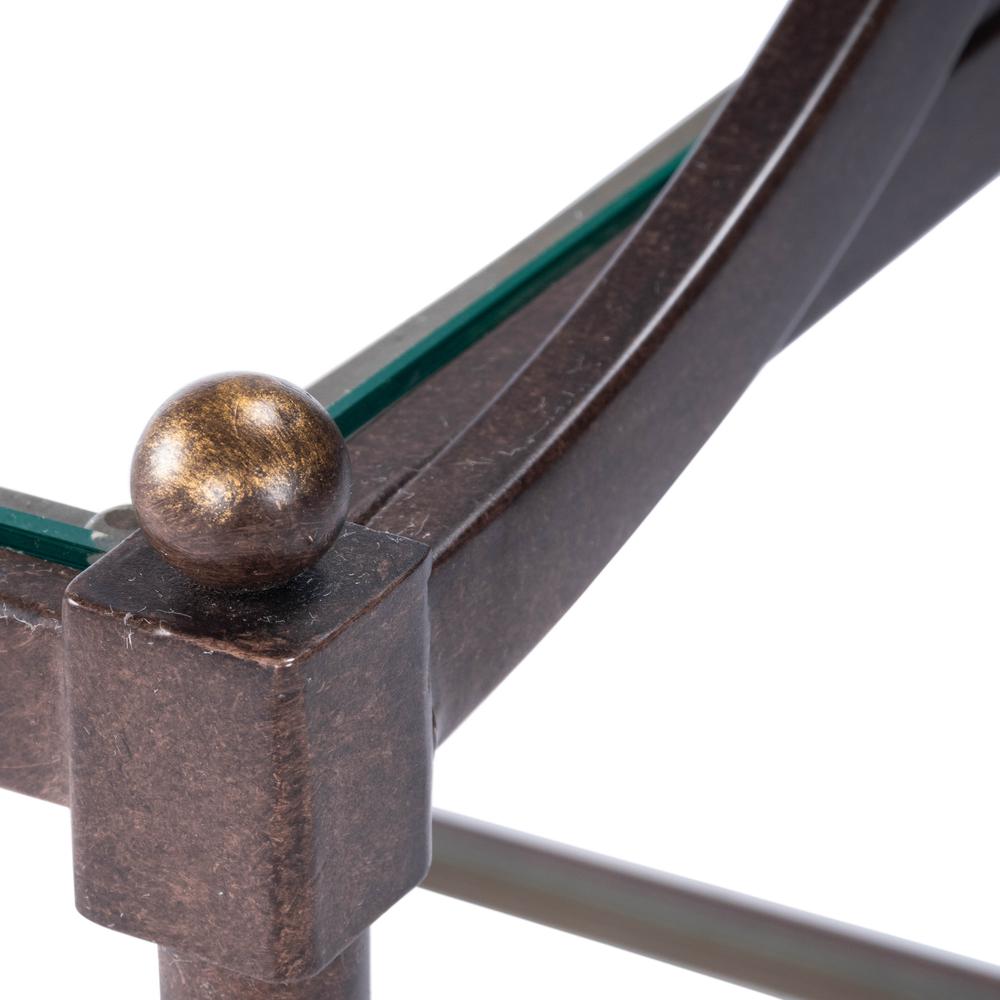 Peninsula Metal & Glass Side Table, Bronze. Picture 8