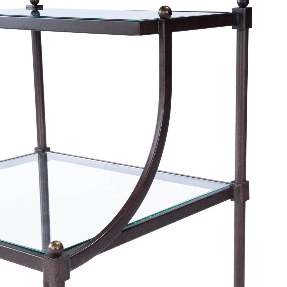 Peninsula Metal & Glass Side Table, Bronze. Picture 9