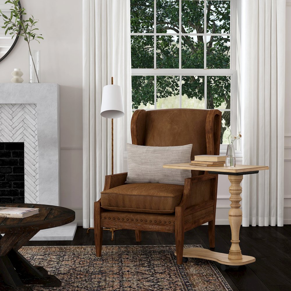 Mabry Mobile Tray Table, Beige. Picture 9