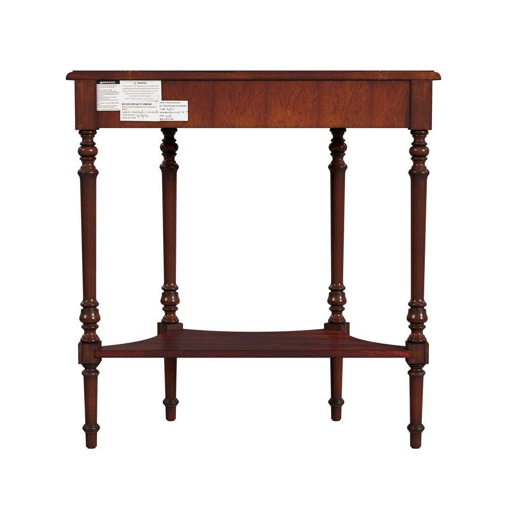 Danelle Demilune 30" Console Table, Dark Brown. Picture 4