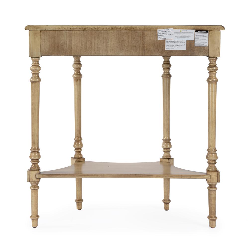 Danielle 30" Demilune Console Table, Beige. Picture 4