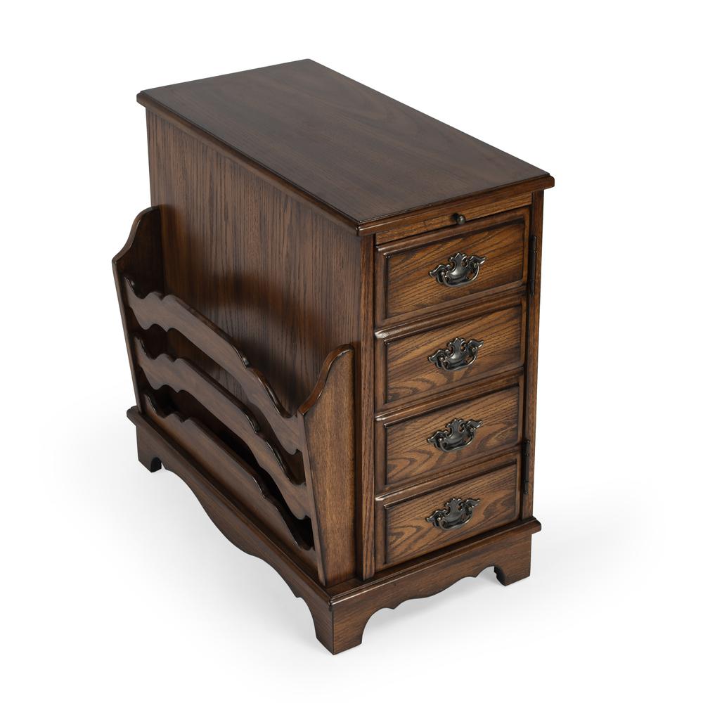 Gregory Side Table, Medium Brown. Picture 1