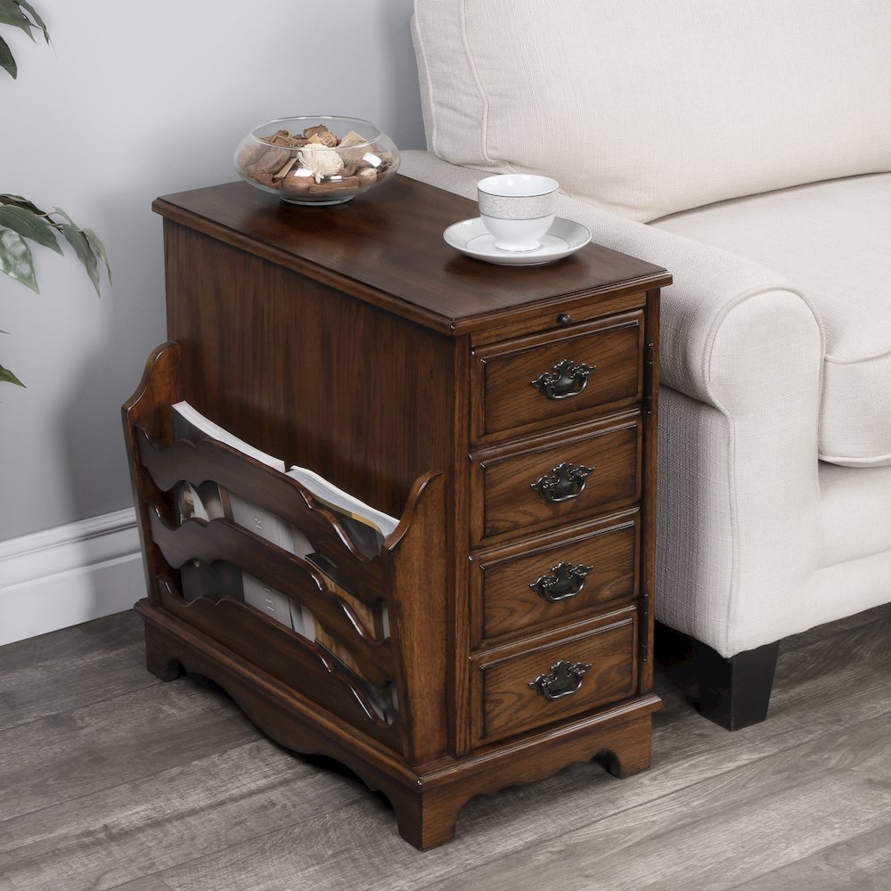 Gregory Side Table, Medium Brown. Picture 10