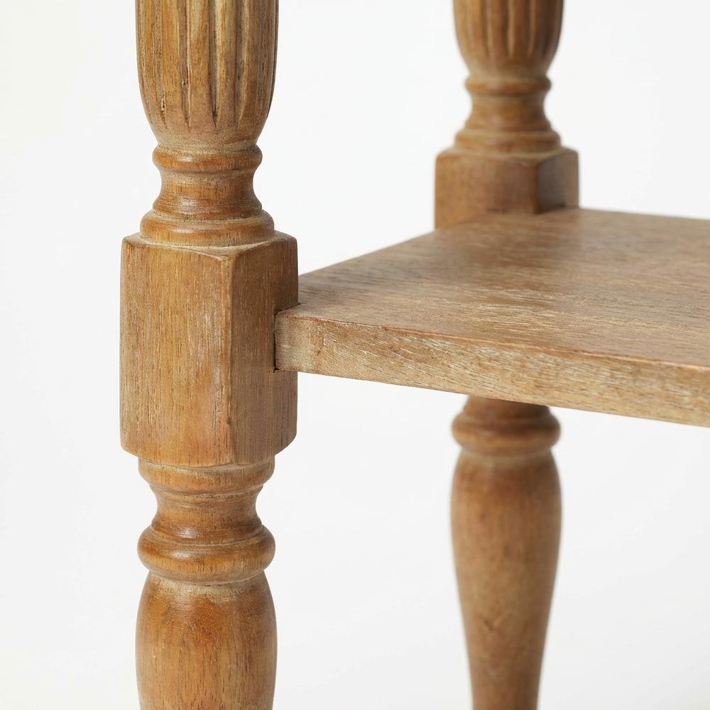 Distressed Console Table with 4 Legs, Transitional Entryway Sofa Table, Brown. Picture 7