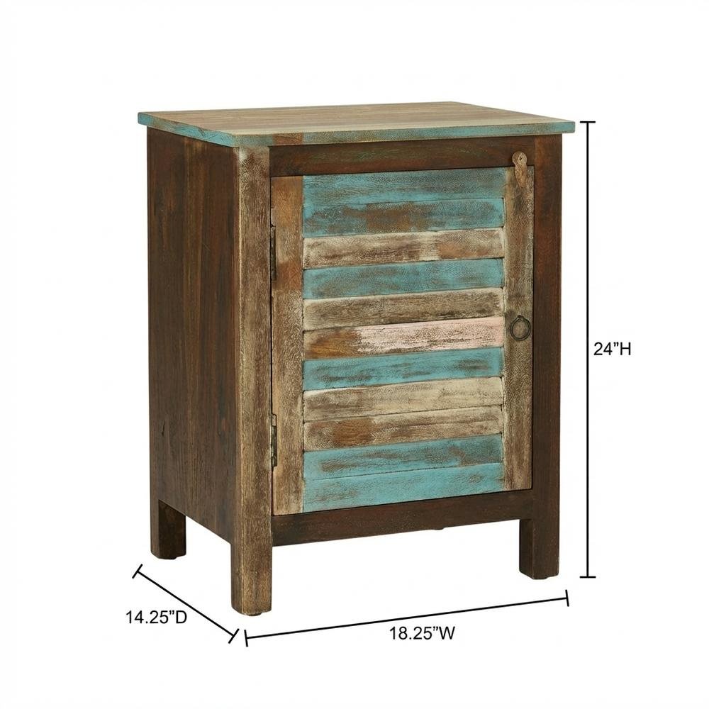 Coastal Distressed Wood Storage Cabinet, Accent Cabinet for Living Room. Picture 4