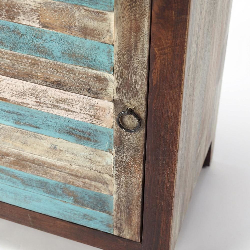 Coastal Distressed Wood Storage Cabinet, Accent Cabinet for Living Room. Picture 6