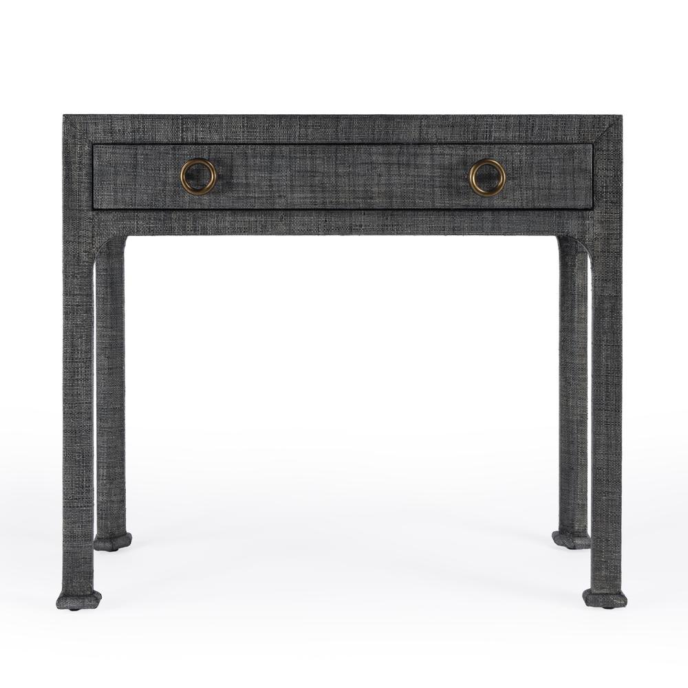 Chatham Raffia Console Table, Charcoal. Picture 4