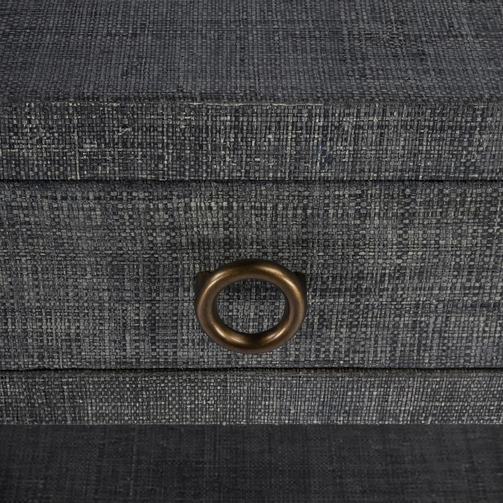 Chatham Raffia Nightstand, Charcoal. Picture 3