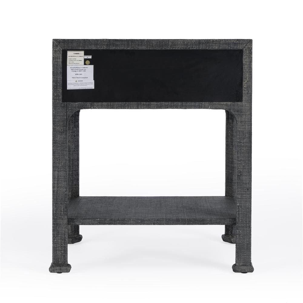 Chatham Raffia Nightstand, Charcoal. Picture 6