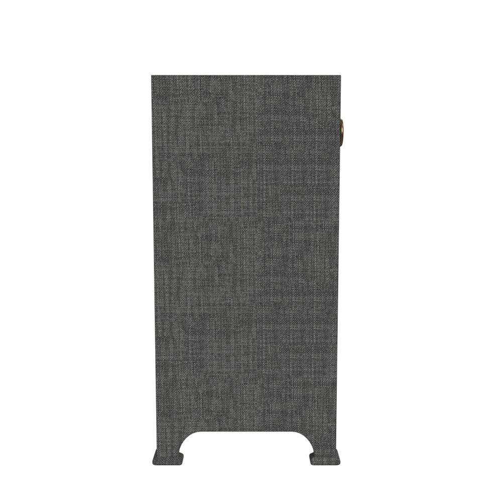 Chatham 2-Drawer Raffia Cabinet, Charcoal. Picture 4