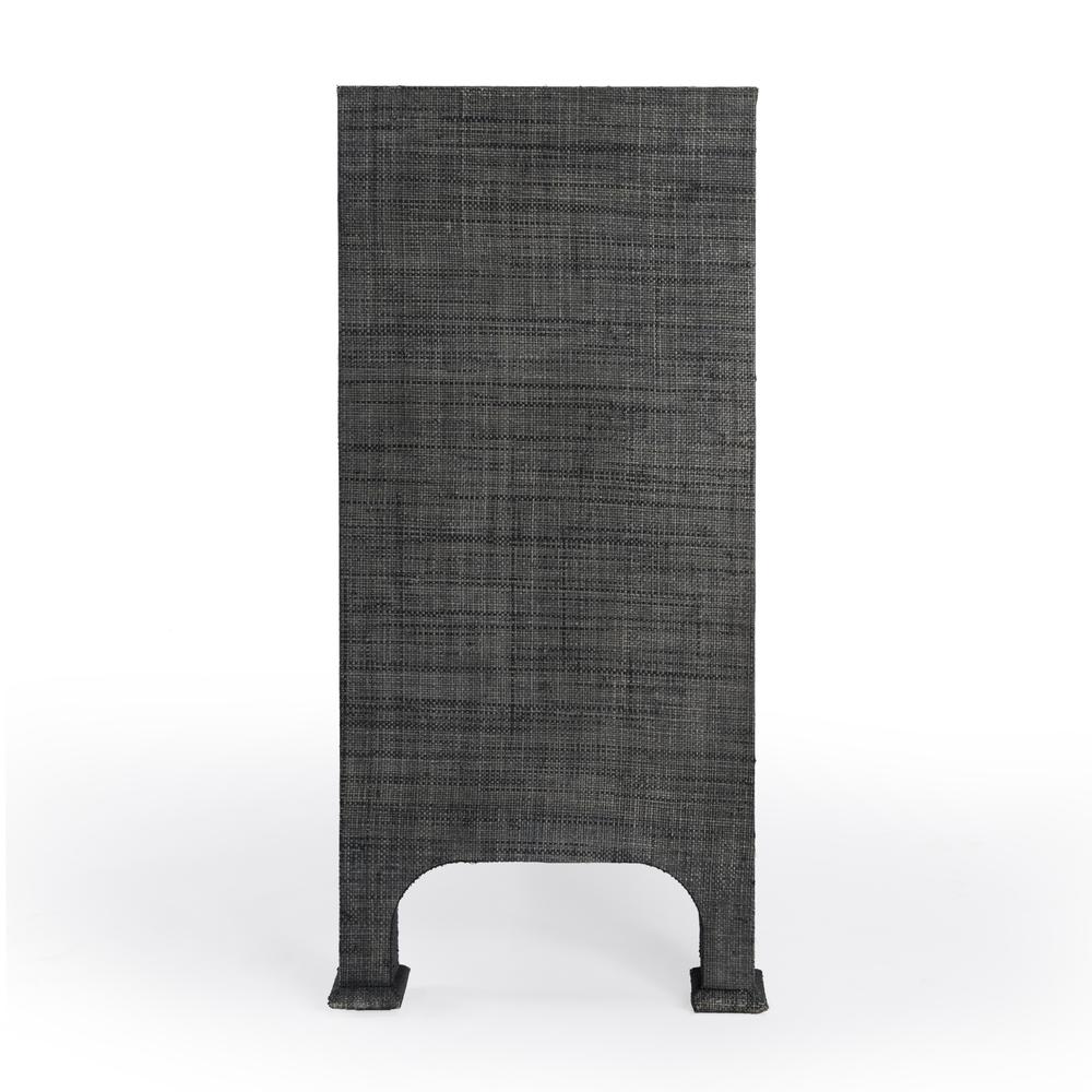 Chatham 3-Drawer Raffia 60" Sideboard, Charcoal. Picture 4