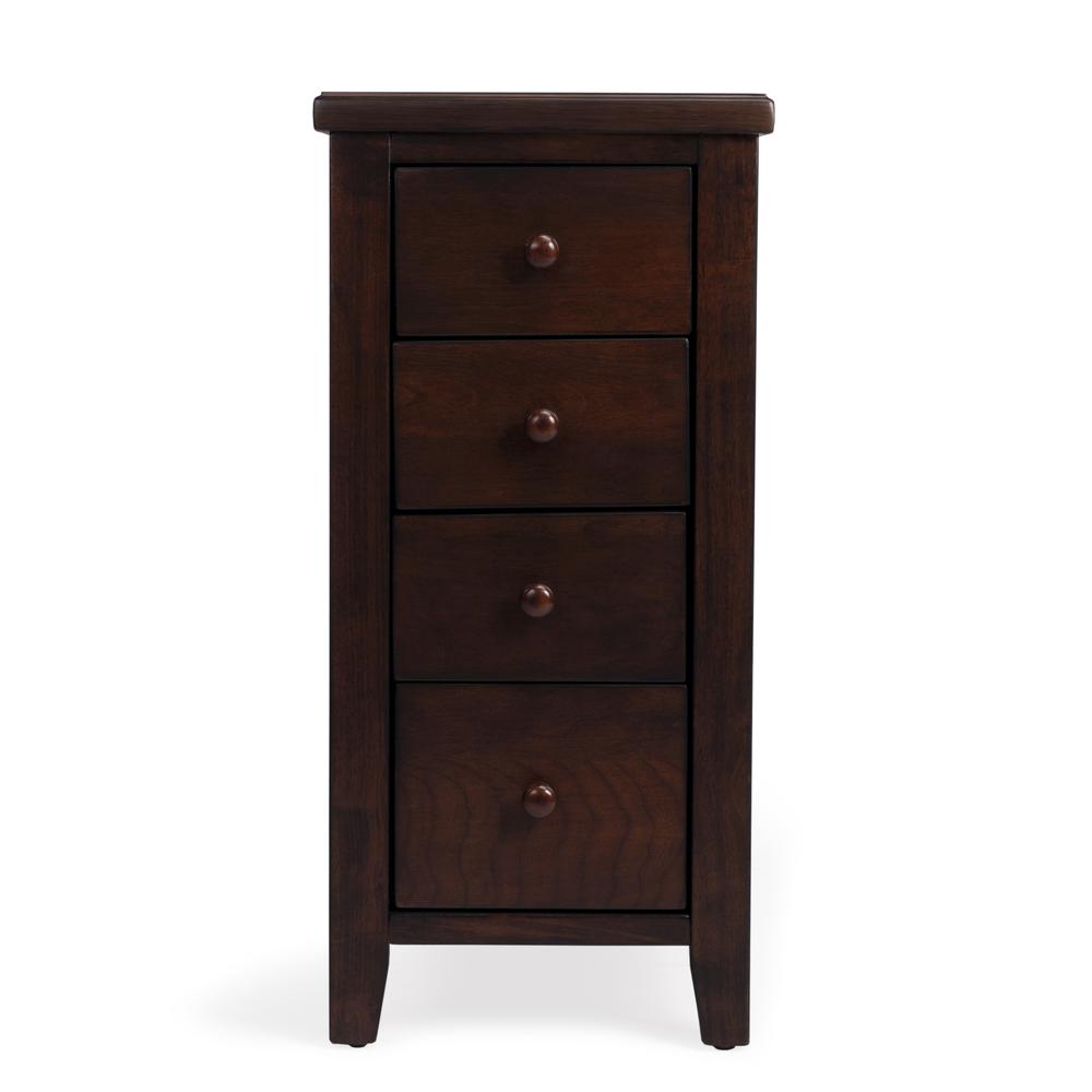 Kelton 4 Drawer Side Table, Dark Brown. Picture 5