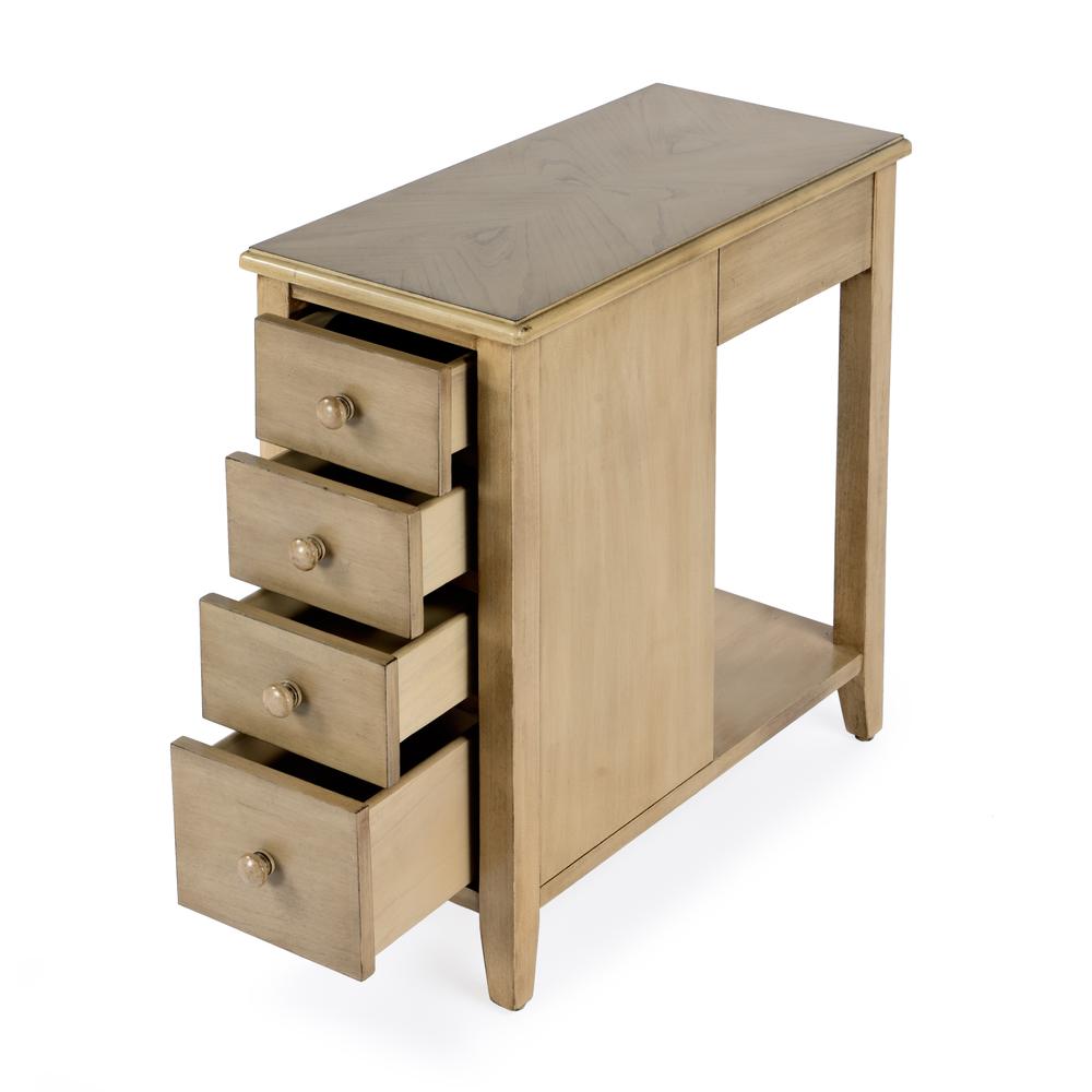 Kelton 4 Drawer Side Table, Beige. Picture 4