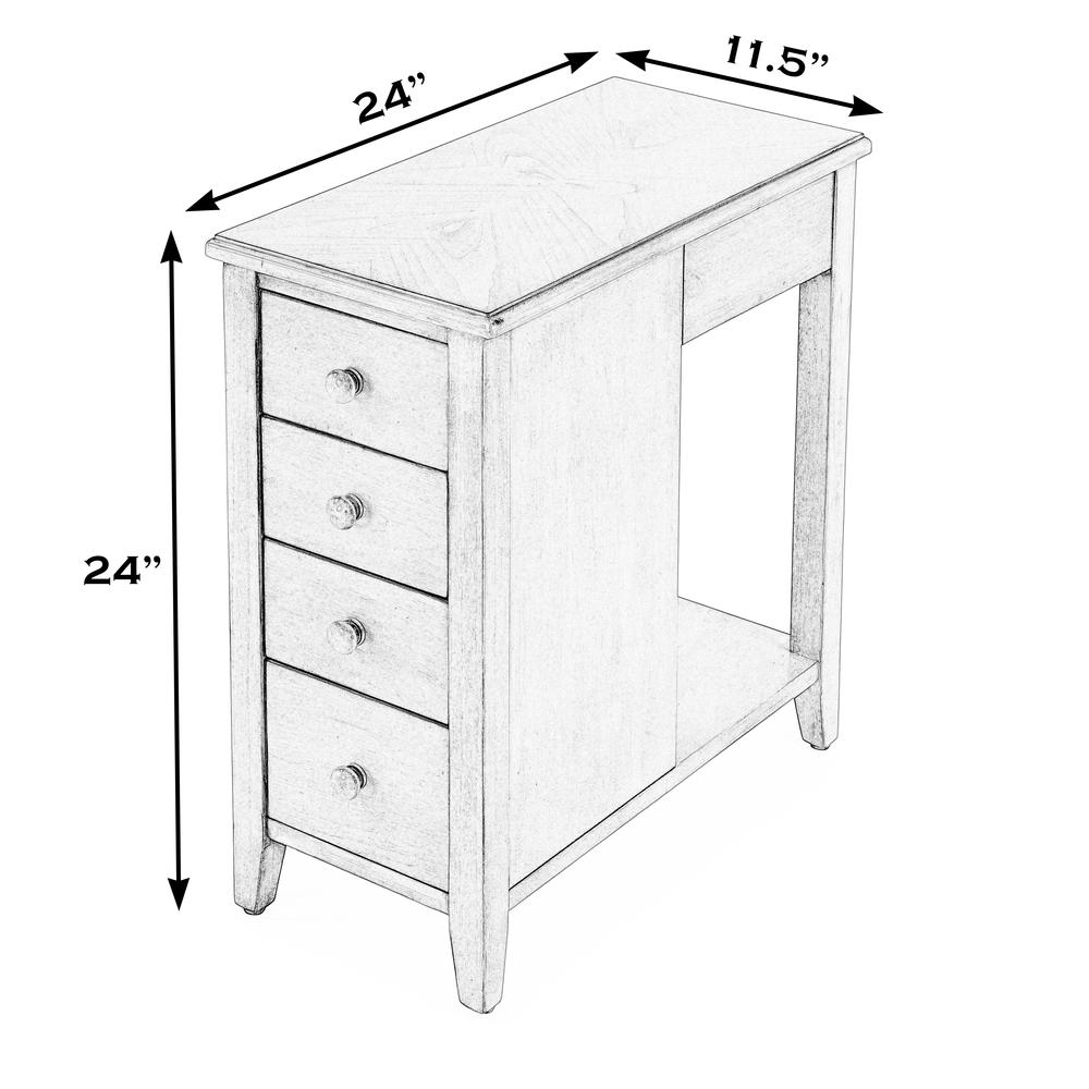 Kelton 4 Drawer Side Table, Beige. Picture 3