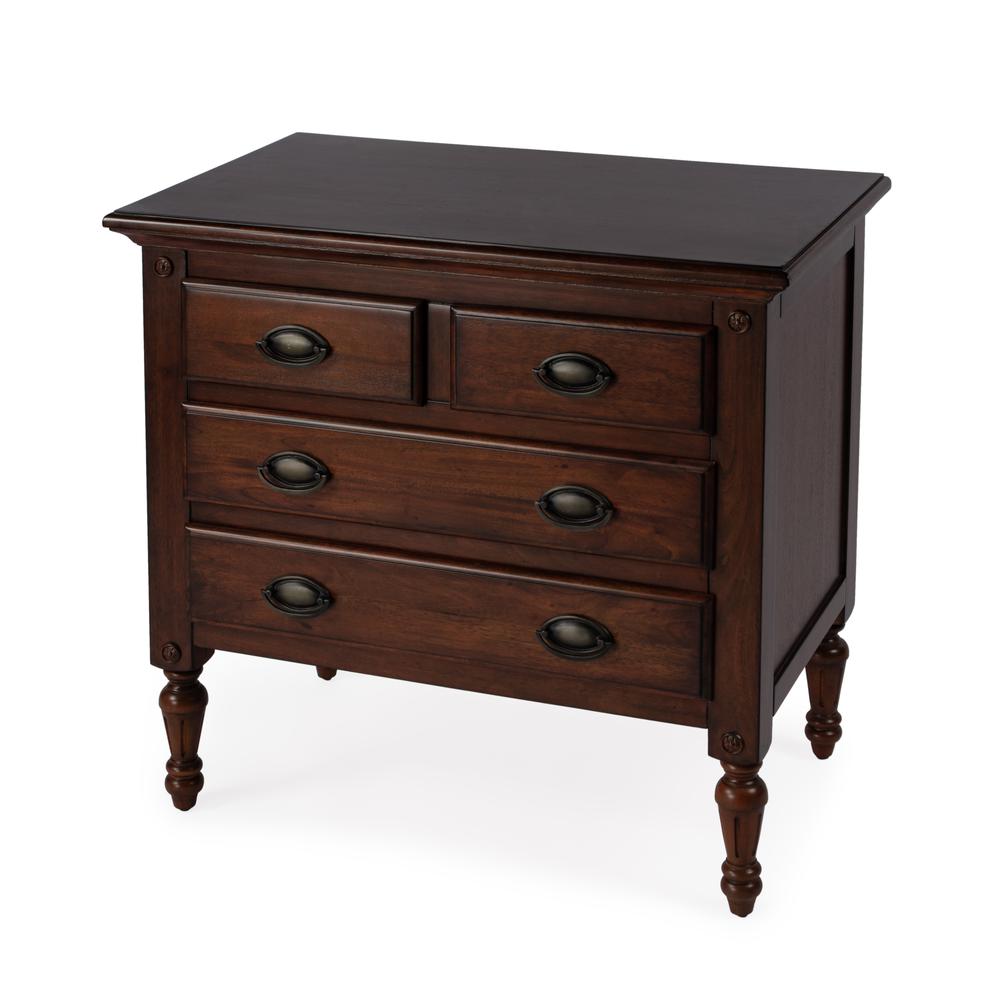 Easterbrook 4 Drawer Chest, Dark Brown. Picture 1