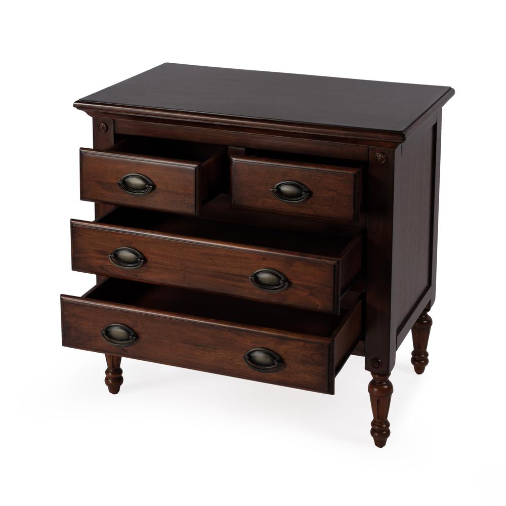 Easterbrook 4 Drawer Chest, Dark Brown. Picture 2
