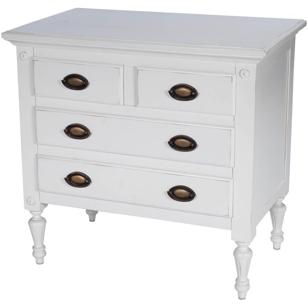 Easterbrook 4 Drawer Chest, White. Picture 1