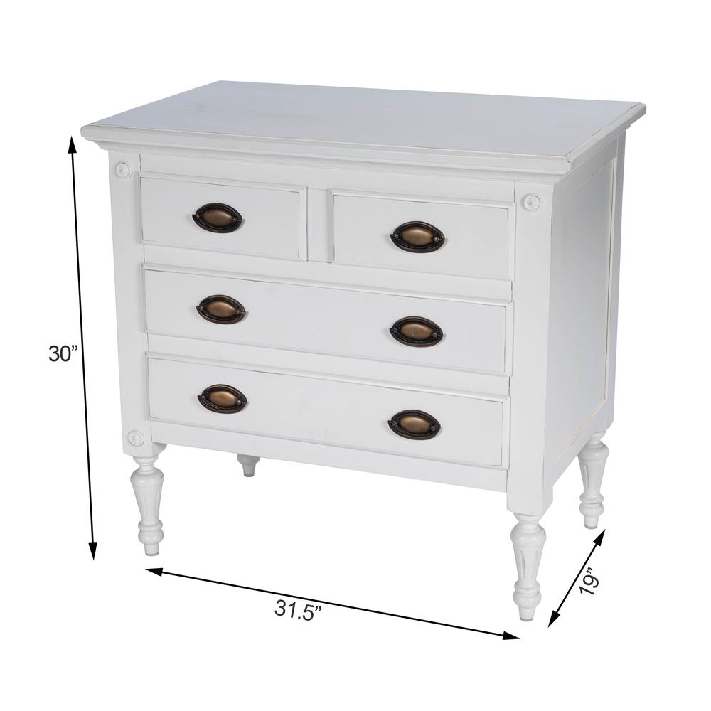 Easterbrook 4 Drawer Chest, White. Picture 13