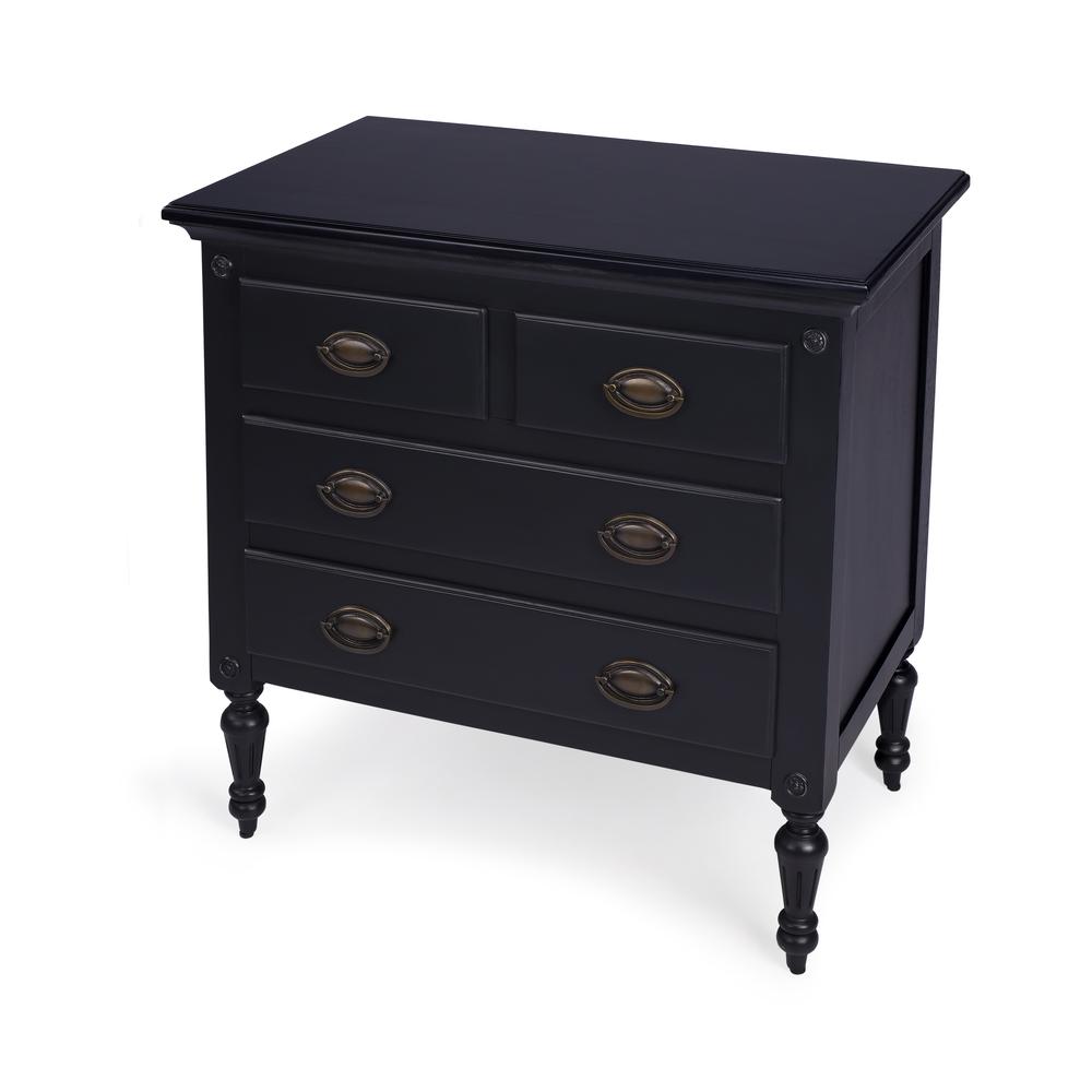 Easterbrook 4 Drawer Chest, Black. Picture 1