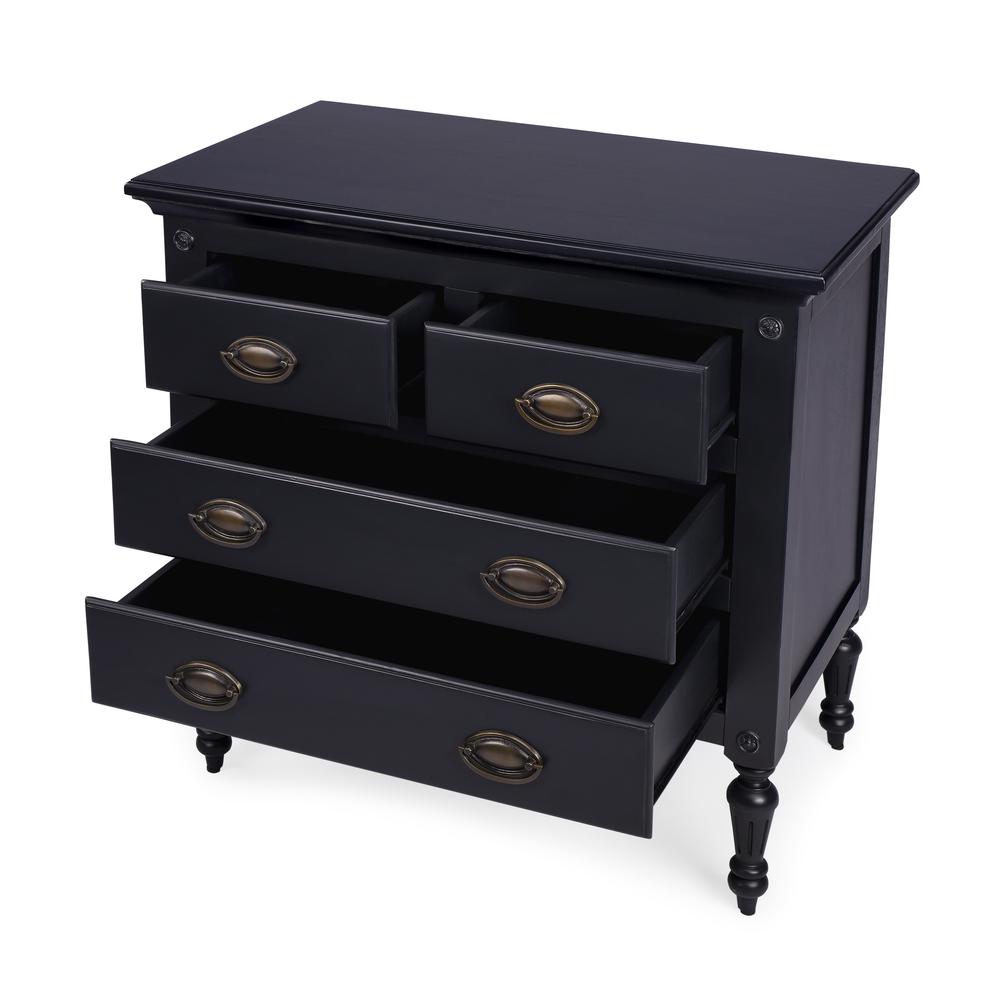 Easterbrook 4 Drawer Chest, Black. Picture 2