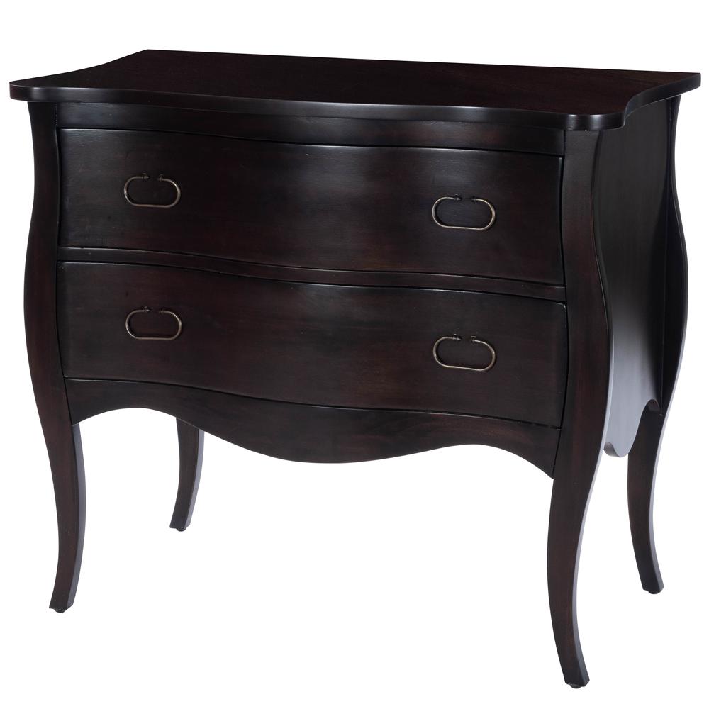 Rochelle 2 Drawer Chest, Dark Brown. Picture 1
