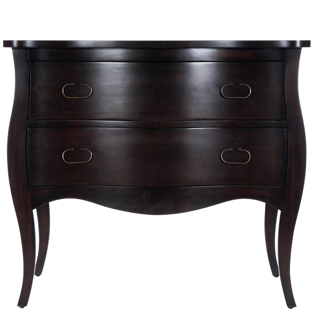 Rochelle 2 Drawer Chest, Dark Brown. Picture 2