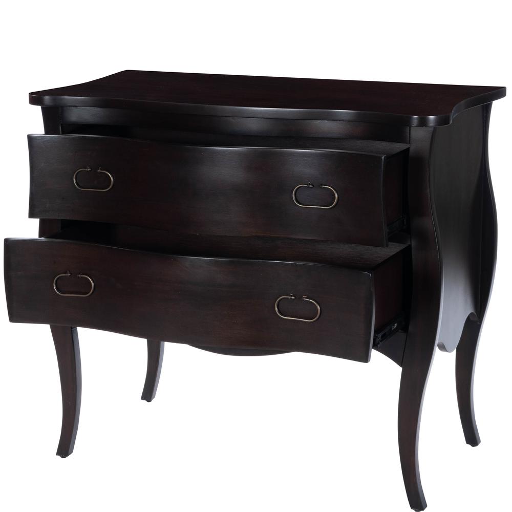 Rochelle 2 Drawer Chest, Dark Brown. Picture 7