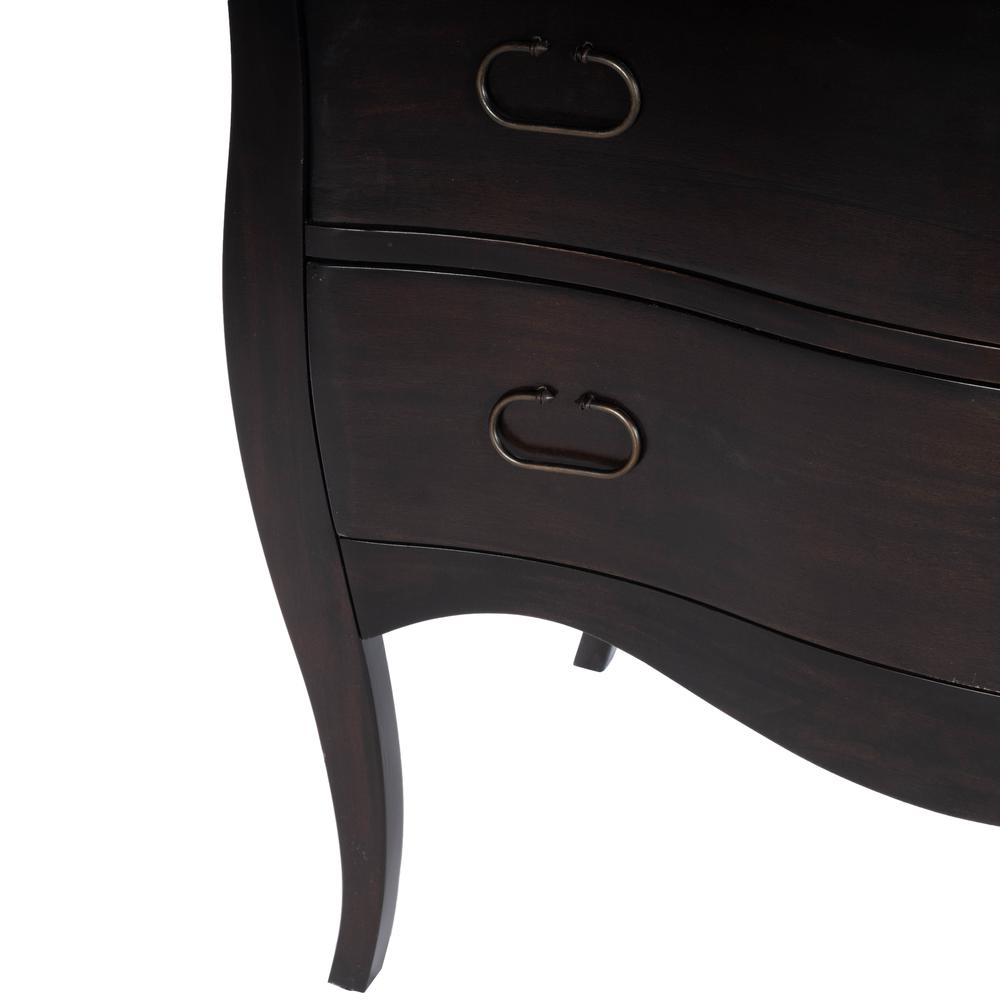 Rochelle 2 Drawer Chest, Dark Brown. Picture 8