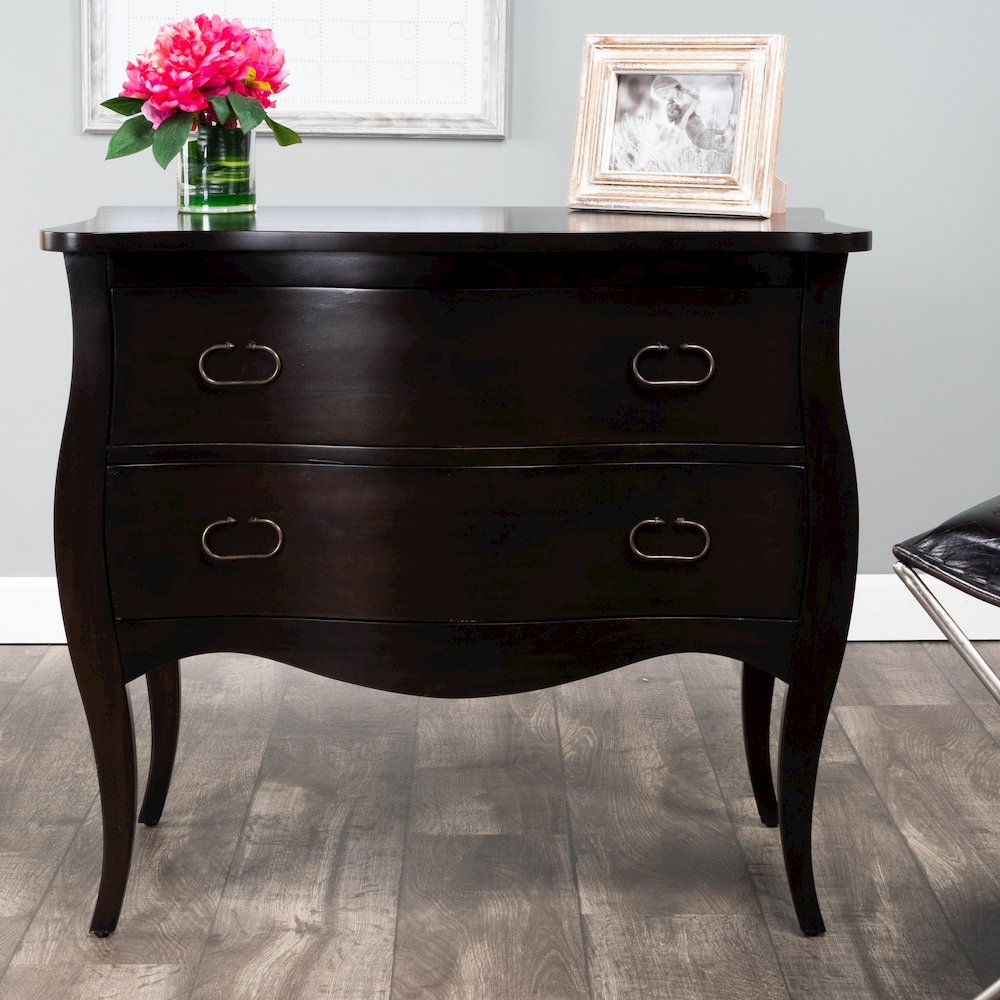 Rochelle 2 Drawer Chest, Dark Brown. Picture 12