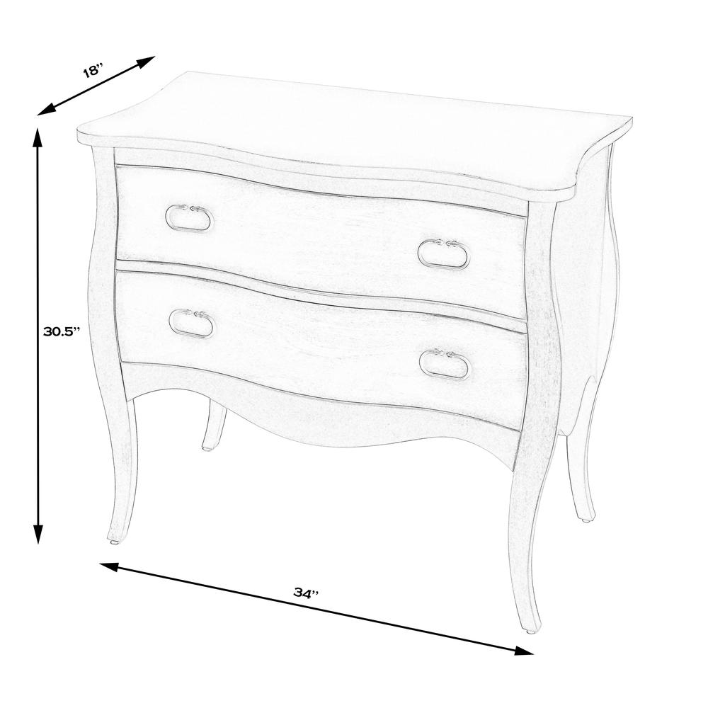 Rochelle 2 Drawer Chest, Dark Brown. Picture 10
