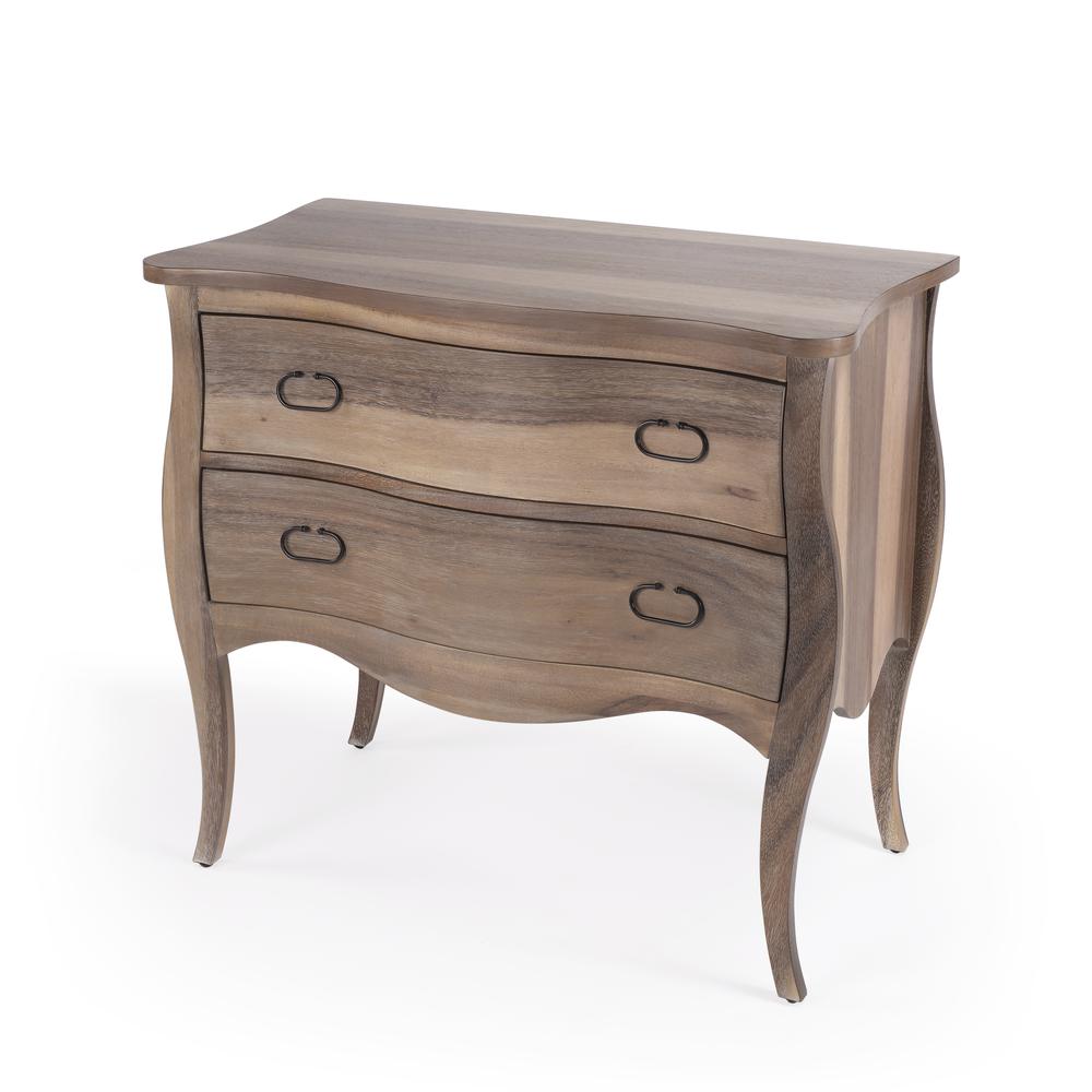 Rochelle Natural 2 Drawer Chest, Light Brown. Picture 1