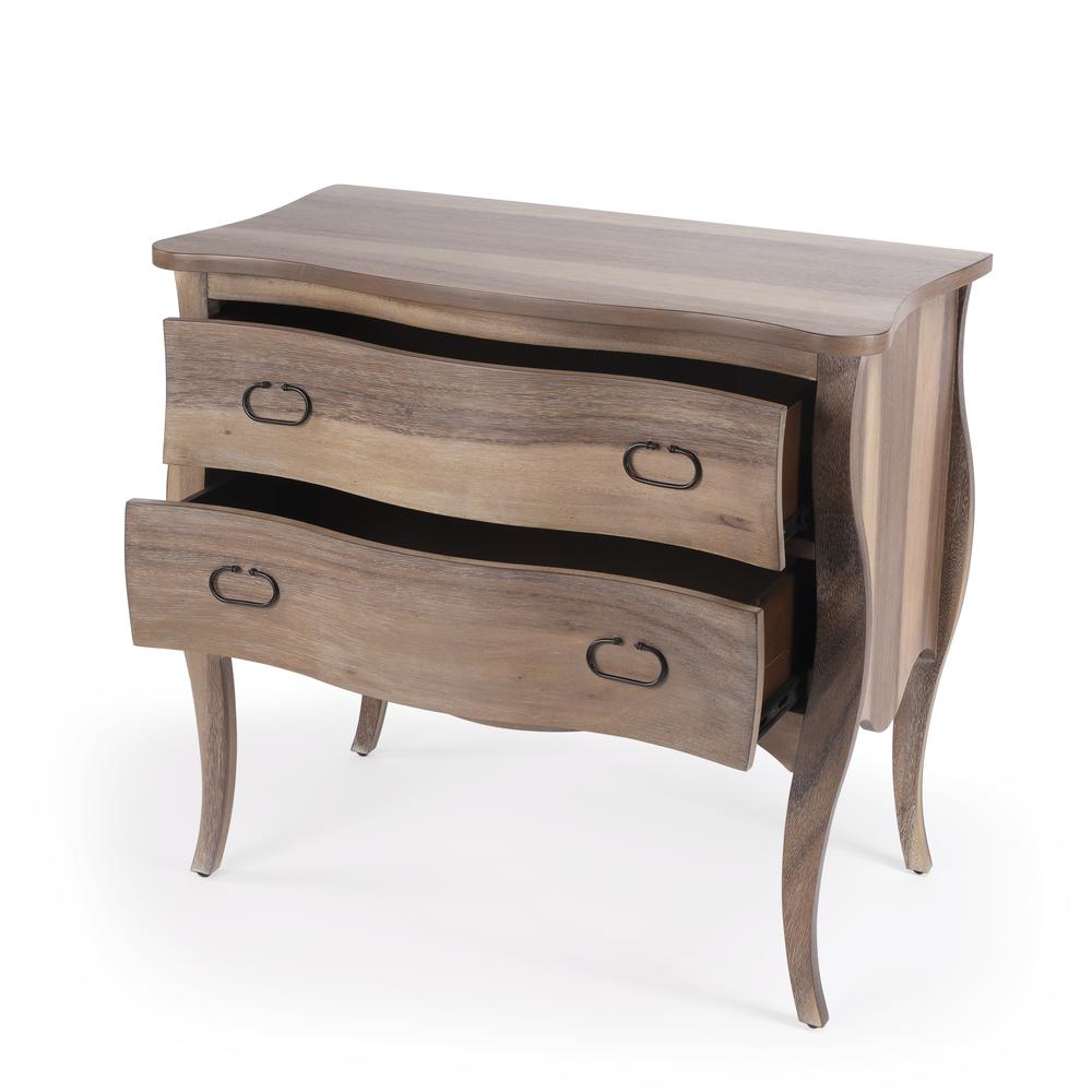 Rochelle Natural 2 Drawer Chest, Light Brown. Picture 2