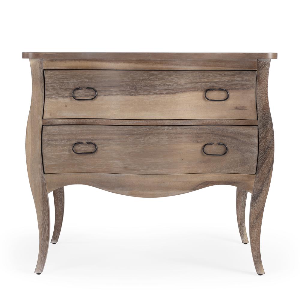 Rochelle Natural 2 Drawer Chest, Light Brown. Picture 3