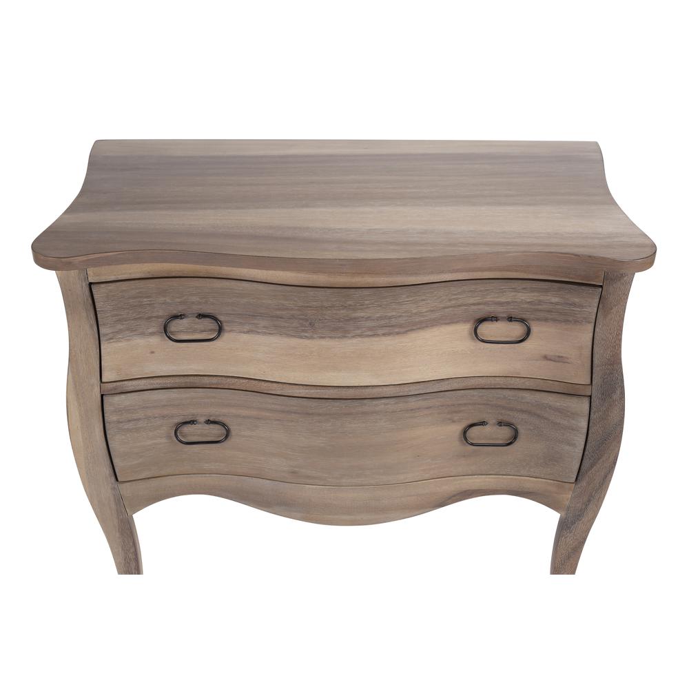 Rochelle Natural 2 Drawer Chest, Light Brown. Picture 4
