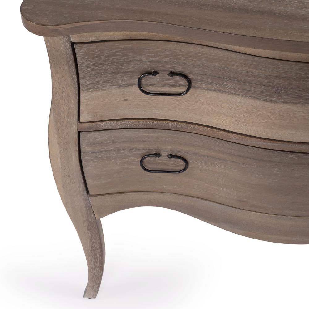 Rochelle Natural 2 Drawer Chest, Light Brown. Picture 5