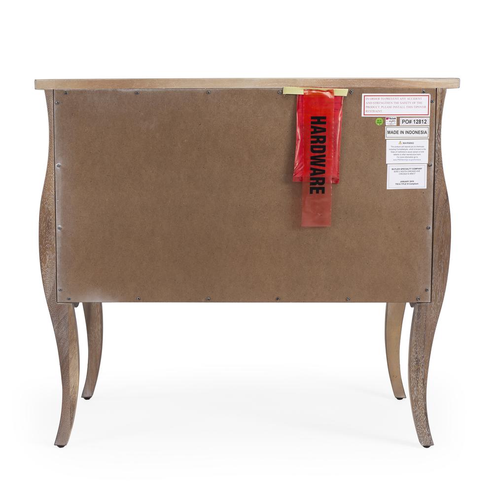 Rochelle Natural 2 Drawer Chest, Light Brown. Picture 7